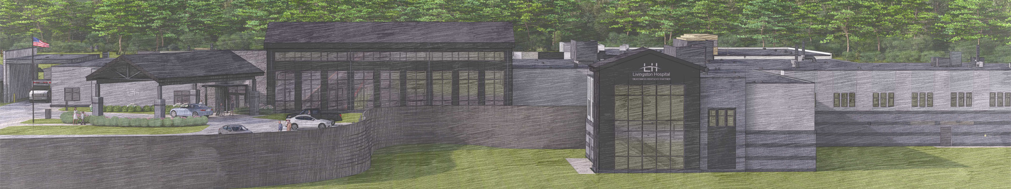 rendering of renovated Livingston Hospital